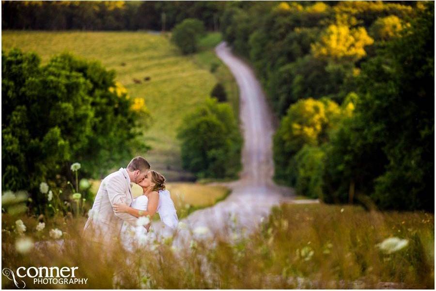 Couple portrait kiss