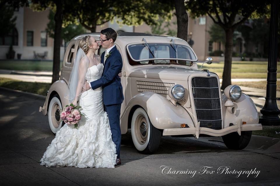 Classic wedding car