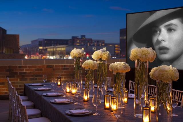 Rooftop table setup