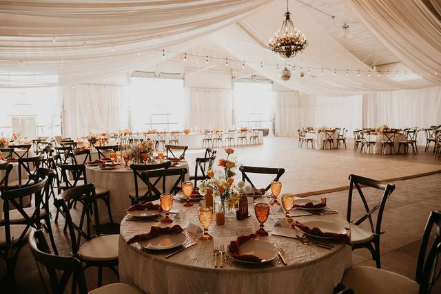 Stunning fall reception setup