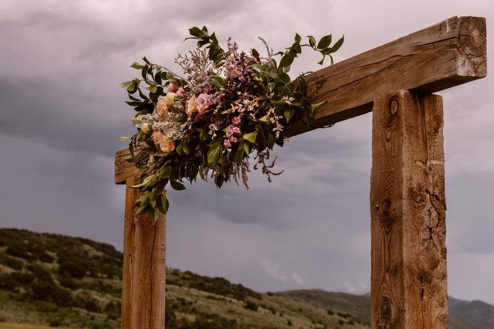 Fence Wood Bar Top — La Joya Dulce: Colorado Ranch Wedding Venue