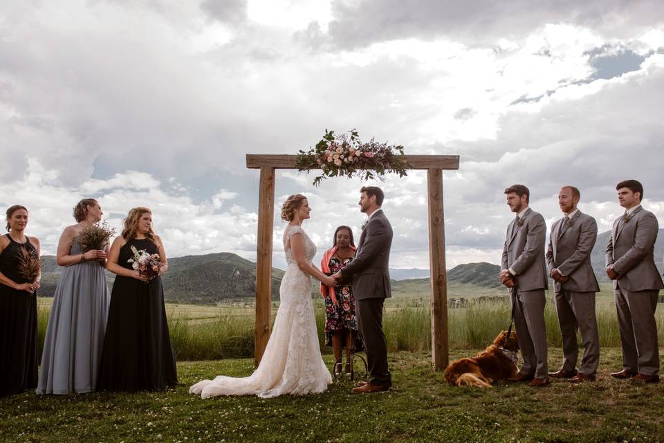 Fence Wood Bar Top — La Joya Dulce: Colorado Ranch Wedding Venue