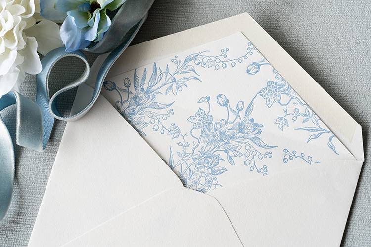 Floral lined envelope