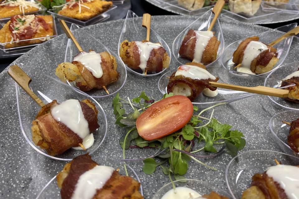 Bacon Wrapped Potato Barrels