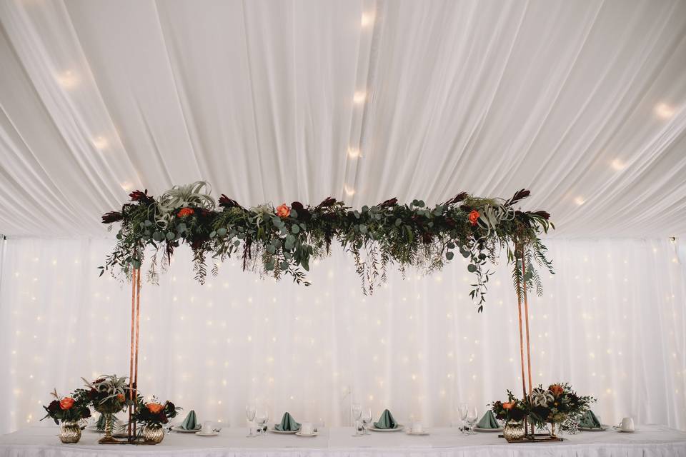Head Table Lighted Backdrop