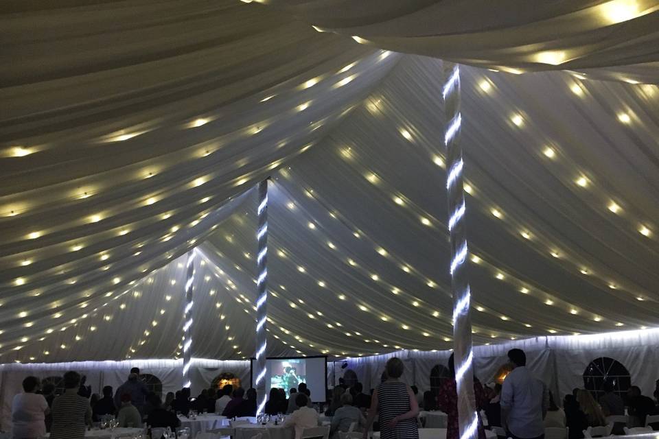 Lights inside tent