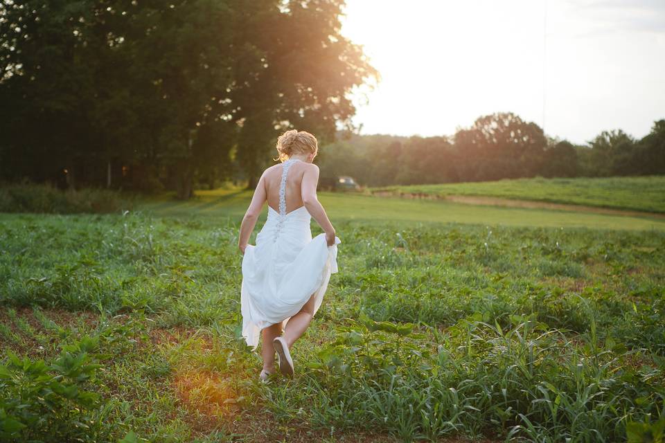 Walking bride