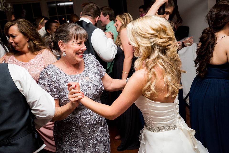 Bride with guests