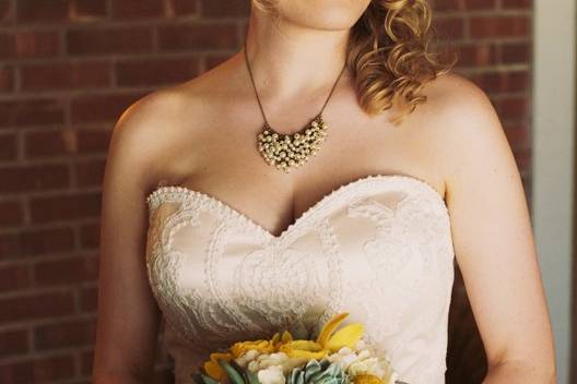 Succulent bouquet for destination wedding in Marfa, Texas.Photo by Nathan Russell Photo.