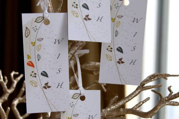 Wishing Tags for guests to write their wishes on before they hang them on the wishing tree