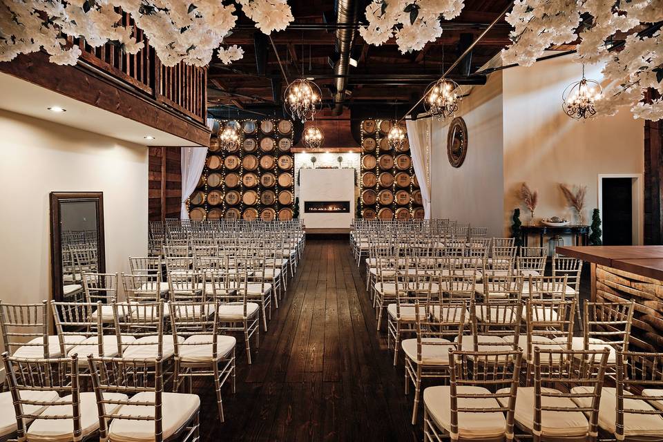 Barrel room aisle