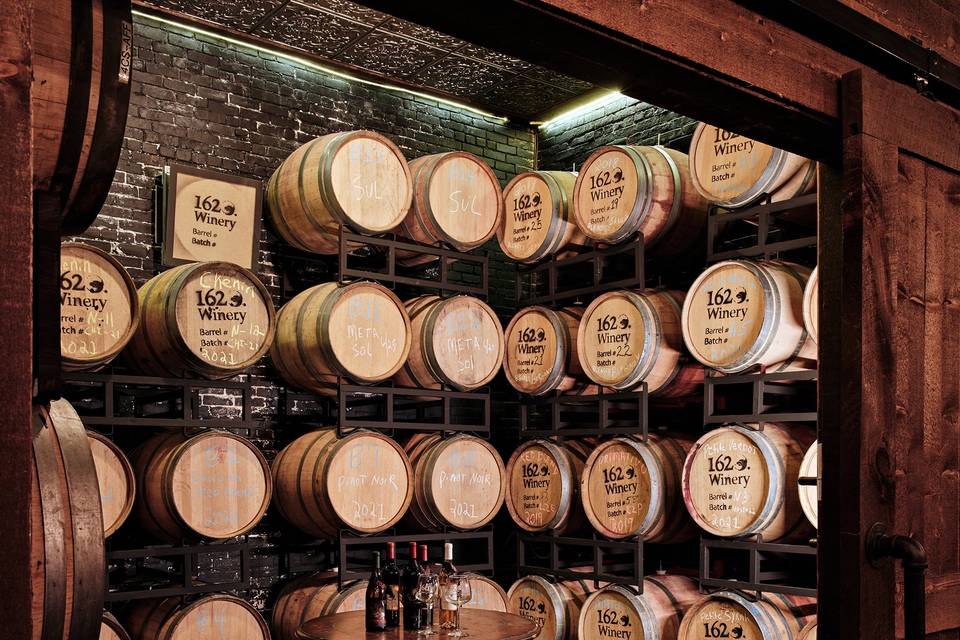Wine aging room