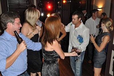Guests dancing