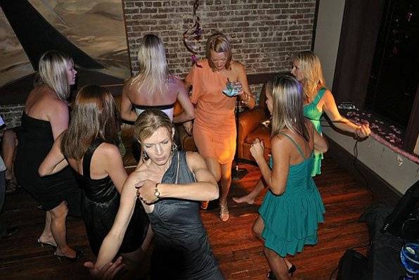 Guests dancing