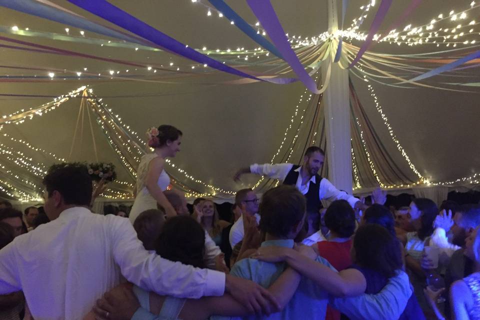 Lifting the newlyweds