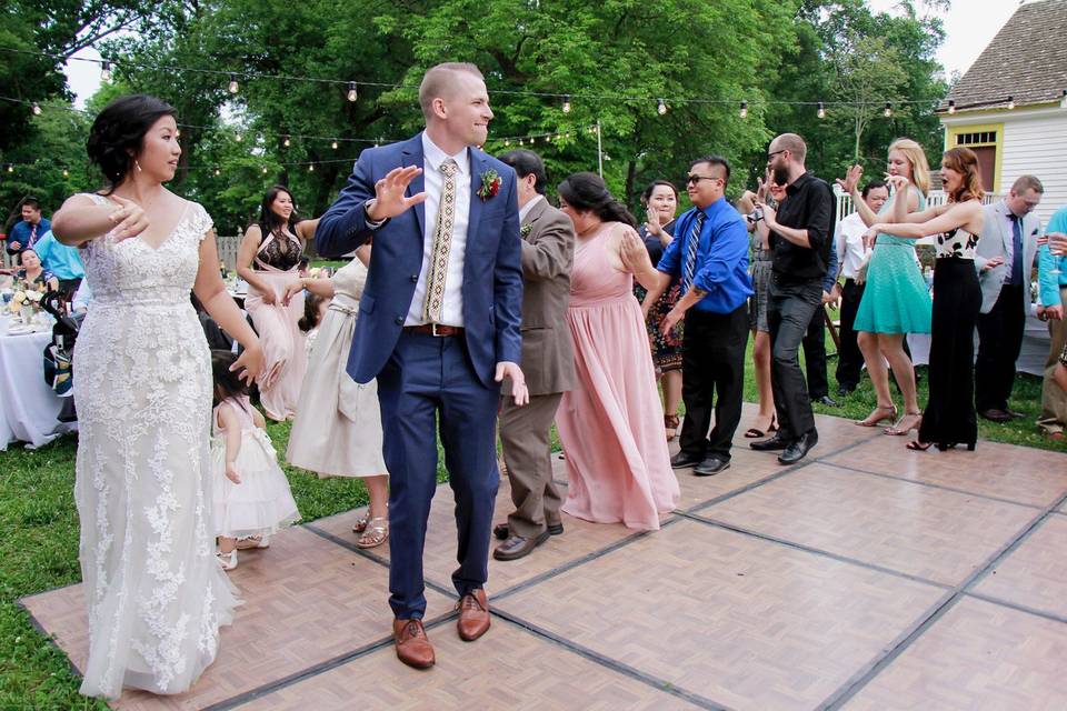 Cultural dance at a wedding