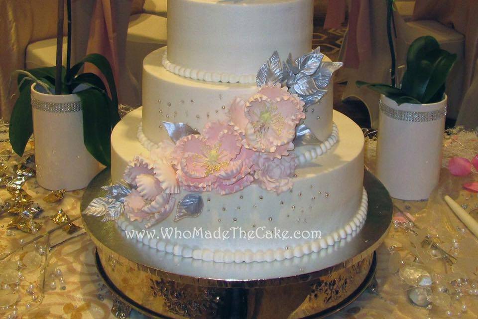 Peach flower ascending cake