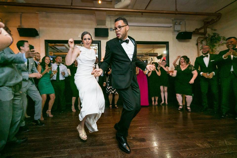 Couple dancing and enjoying themselves