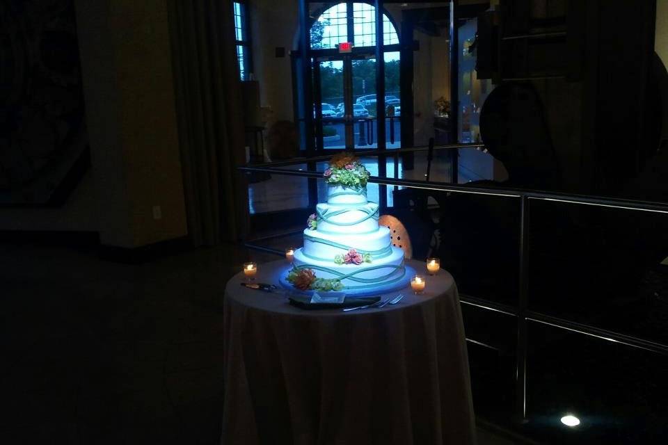 Wedding cake spotlight