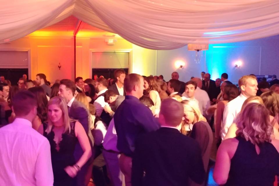 Guests dancing