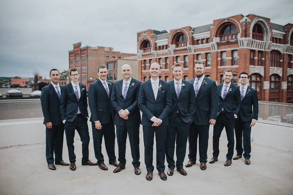 Groom and his groomsmen