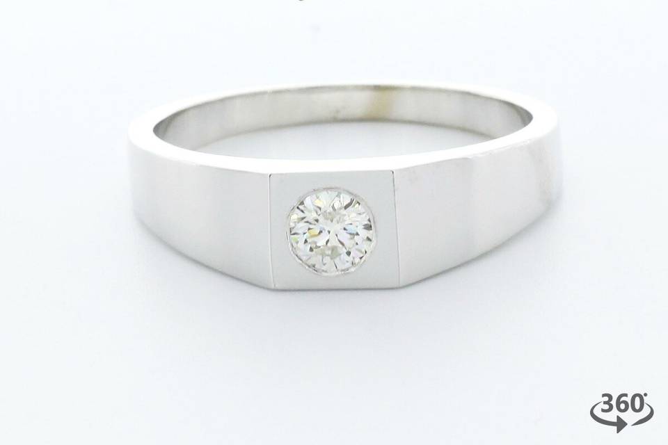 Solitaire Men's Ring