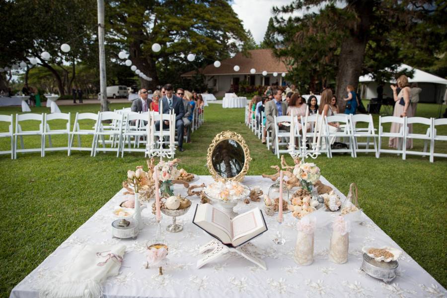 Wedding ceremony setup