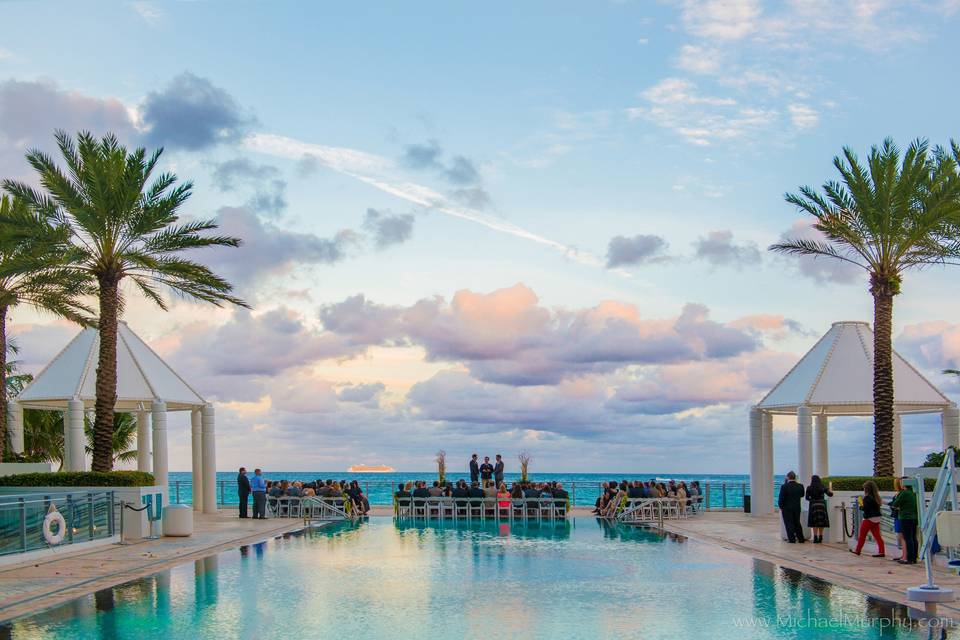 Infinity Pool Terrace Ceremony