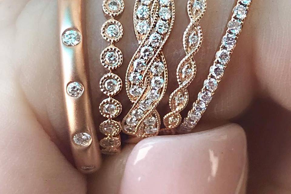 Rose gold stackables!