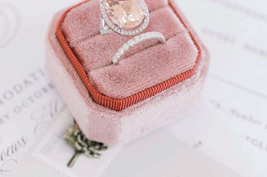 Pink engagement ring