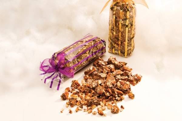 What is softly falling from the heavens? It's morsels of rich chocolates and almonds, our delicious bits and pieces of English toffee candy HeidisHeavenlyCookies Toffee Dust is pure, rich toffee candy morsels straight from paradise.
http://www.heidisheavenlycookies.com/products/Heavenly_Toffee_Dust-61-0.html