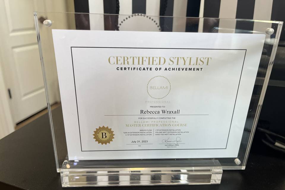 Bellami certified