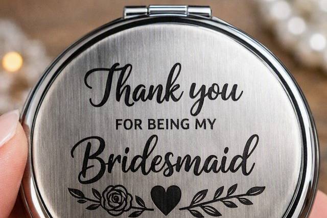Bridesmaid gift pocket mirror