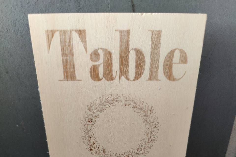 Table decor sign, spoon, patch