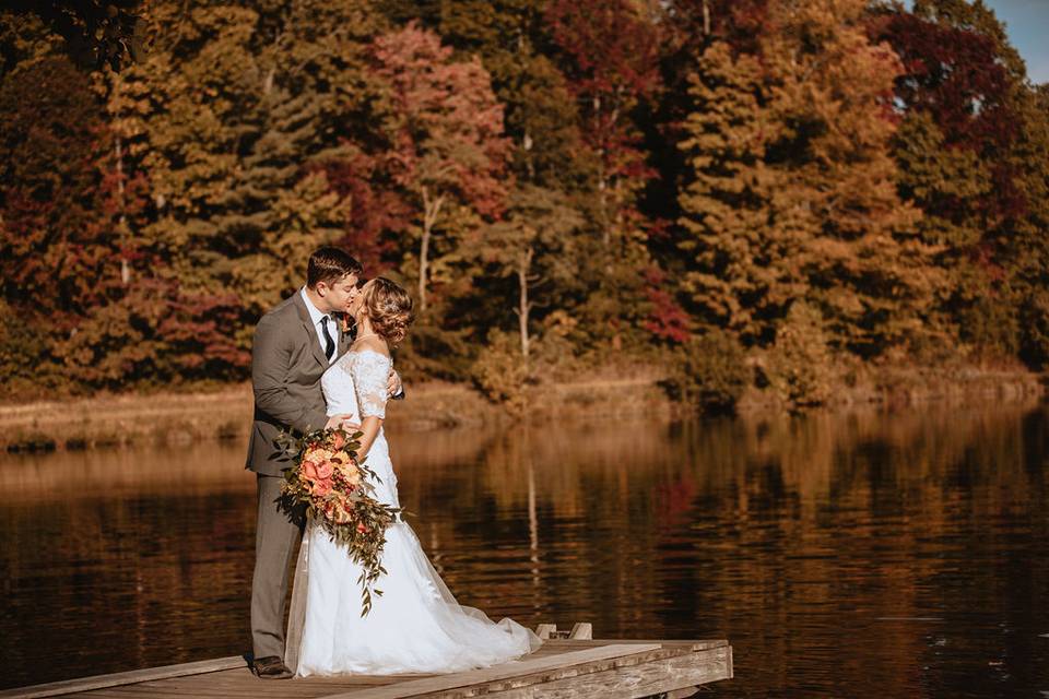 Couple by lake