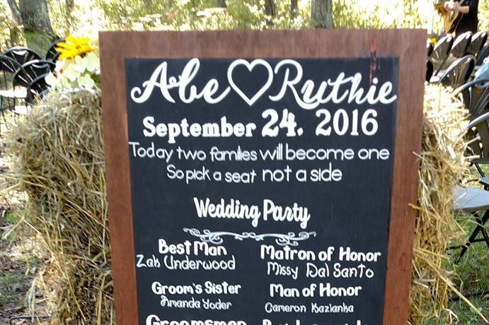 Sandwich Board MEE Officiant