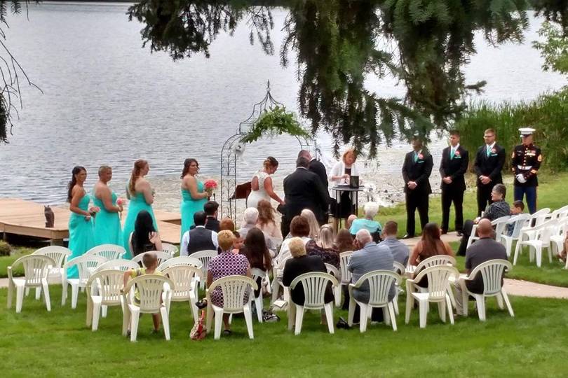 Wedding Pary from the Rear