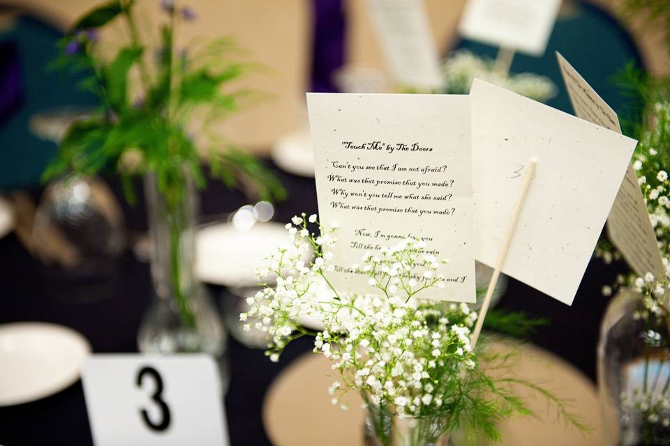 Wedding table setting