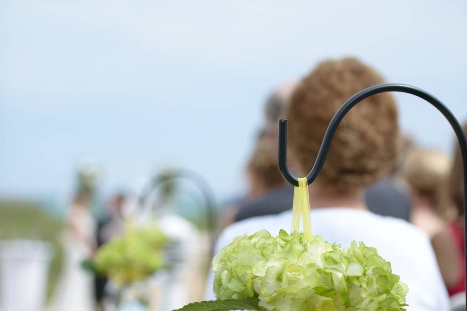 Beach wedding decor