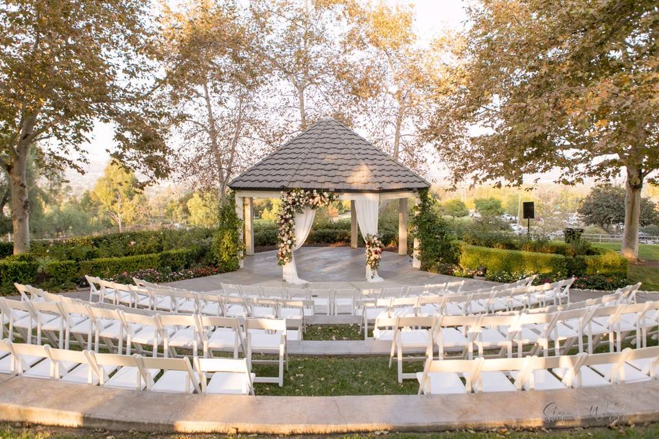 View of the ceremony area