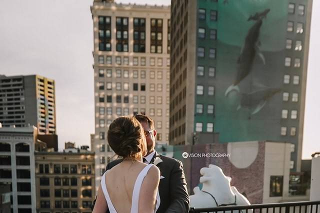 Bride and Groom Rooftop