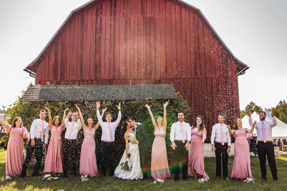 Kyra + Will's bridal party