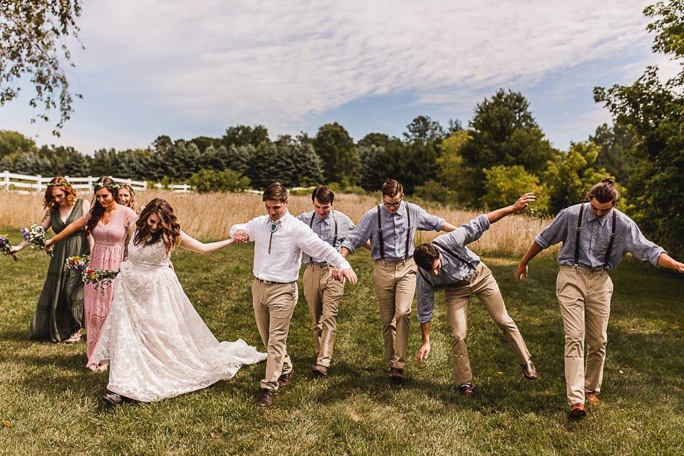 Elise + Brad's bridal party