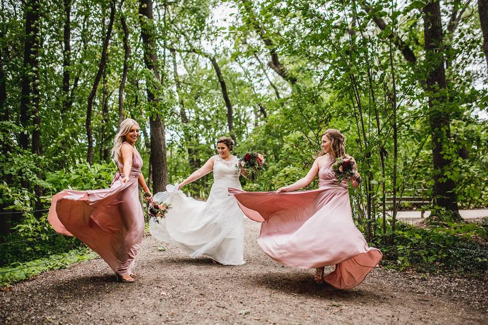 Katie with her bridesmaids