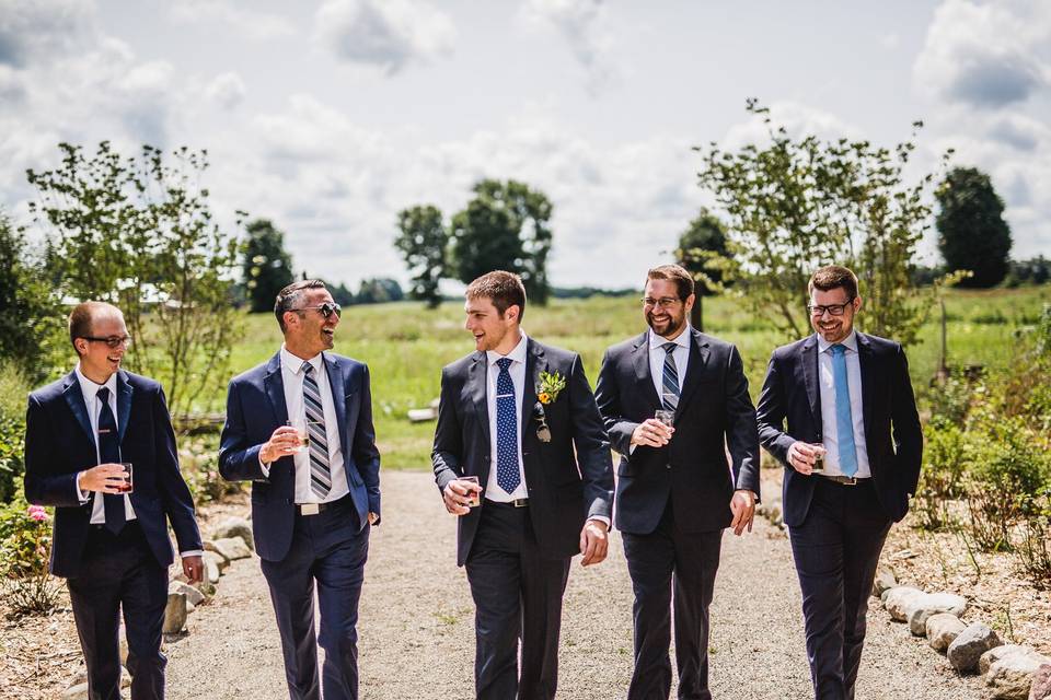 Kevin with his groomsmen