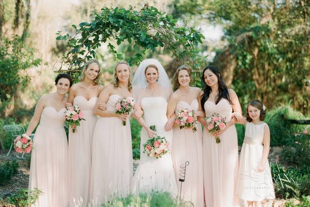 Bride and bridesmaids