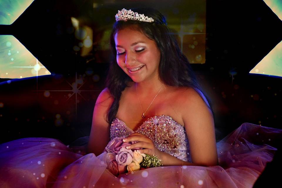 Quinceanera in Limo