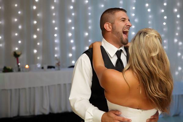 The bride and grooms first dance