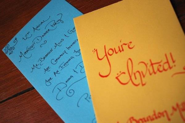 Custom Invitations (outer and inner)