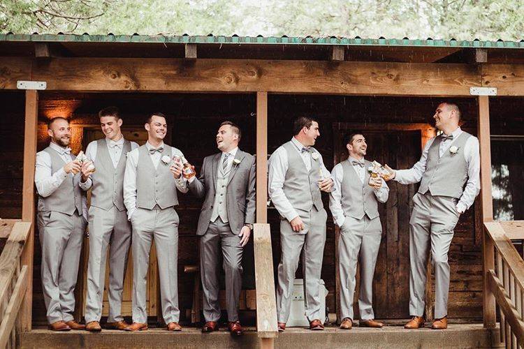 28 rooms on site, our rustic cabins are great for families and Groomsman alike